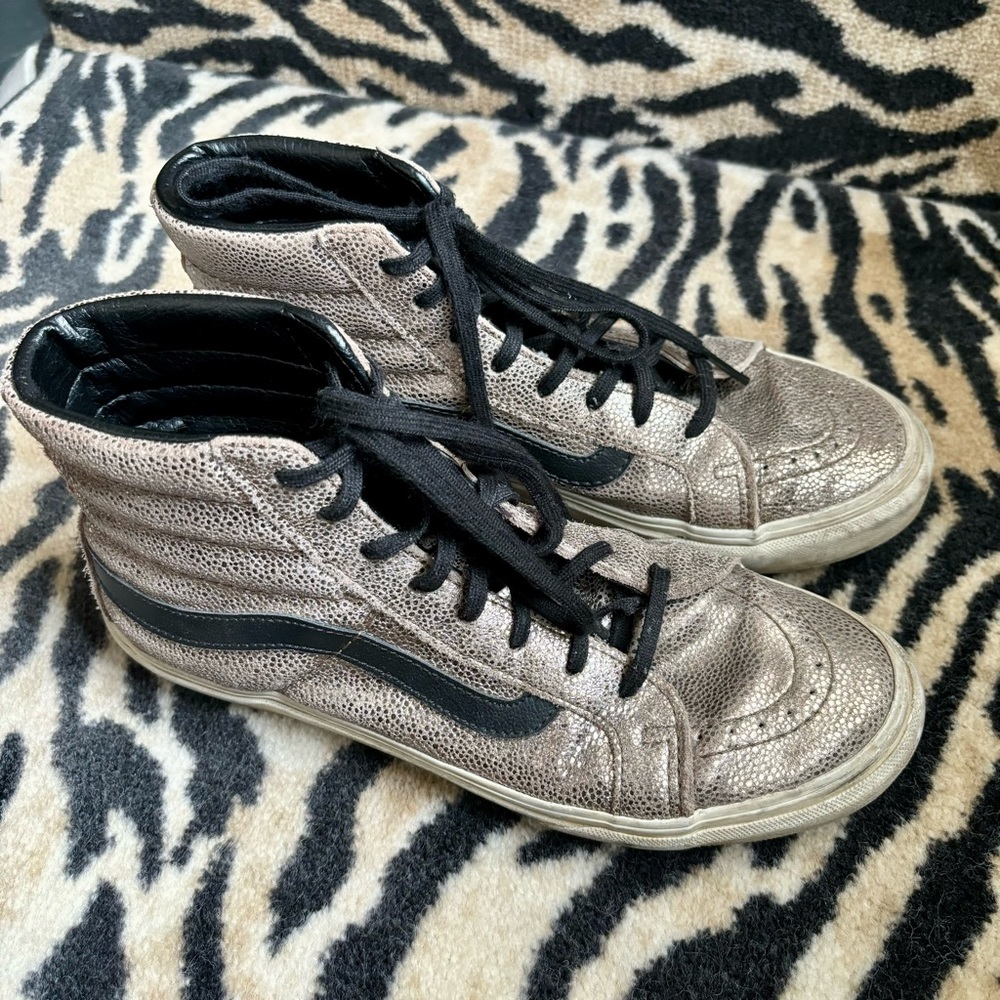 Gold and Black Sk8-Hi-Top Vans
